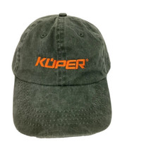 Kuper Green 5 Panel Adjustable Baseball Hat Ball Cap Orange Logo - £7.91 GBP