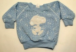 Vintage 1958 Babyfair Blue Snoopy United Feature Baby Sweater Size 0-6 Months  - £38.98 GBP