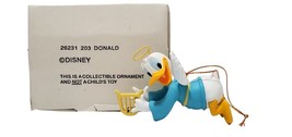 Grolier Disney Donald Duck Angel Wings Playing Harp Christmas Ornament 003906 C7 - $18.65