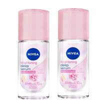 40ml x 2 Nivea Brightening Deep Serum Hokkaido Rose Deodorant Roll-on - £21.27 GBP