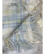 Vintage Baby Blanket Pastel Plaid Fringe 100% Acrylic Made In Spain Nord... - £12.76 GBP
