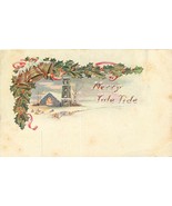 Antique Embossed Christmas Postcard L071 Cancel 1907 Church Bells Holly ... - $8.06 CAD