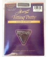 Hanes Fitting Pretty Light Support Pantyhose Sandalfoot Barely Black Que... - £5.94 GBP