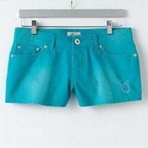 Womens Shorts Denim Jr Girls SO Blue Distressed Faded Jean Low Rise-sz 9 - £3.82 GBP