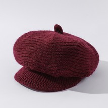 Nitting solid color thicken women s winter hat keep warm casual tide rabbit hair beanie thumb200