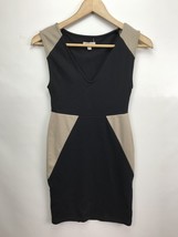 Anthropologie Silence + Noise Dress SMALL Bodycom LBD Colorblock Slimming effect - £19.41 GBP