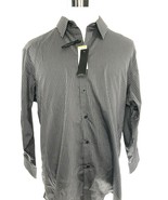 STRUCTURE Dress Shirt Long Sleeve Wrinkle Free Stripe Gray Men XL 17-17.... - £21.51 GBP