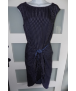 MICHAEL Michael Kors Black W/Polka Dot Sleeveless Wrap Tie Dress Size 4 ... - $58.73 CAD