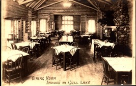 Nisswa MN-DINING Room Inwood Gull LAKE-AZO Rppc Postcard BK57 - £7.11 GBP