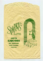 Sparky&#39;s Gifts &amp; Liquors Paper Bag St Thomas US Virgin Islands  - $11.88