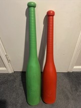 Plastic Ball Bat Red/green Vintage Empire Blow Mold 1972 Large Big Fat B... - £79.72 GBP