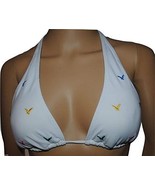 Women&#39;s Bikini Top with Embroidered American Eagle Logo Blue or White (X... - £7.88 GBP