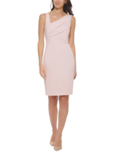 NEW CALVIN KLEIN PINK CAREER PLEATED  SHEATH DRESS SIZE 12 $134 - £52.67 GBP