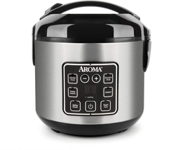 Digital Cool Touch Rice Grain Cooker And Food Steamer Stainless Silver 4 Cup NEW - £36.97 GBP