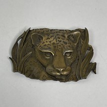 Vintage Jj Jonette Leopard Big Cat Wildlife Large Gold Tone Statement Brooch ‘86 - £22.39 GBP