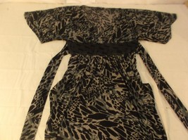 Sequin Hearts Zebra Print Geometric Dress W/ Mid Tie &amp; Front Pockets Small - £9.74 GBP