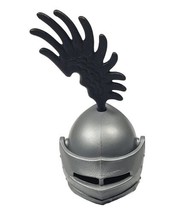 Vintage Playmobil Medieval Knights Helmet With Black Feather Opening Mask  - $6.79