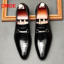 New Arrival British Style Pointed Toe Loafers Men Embossing Leather Dress Shoes  - £302.25 GBP