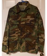 US Military Woodland Camouflage Hot Weather Combat Coat Shirt Mens Mediu... - £13.05 GBP