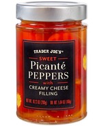 Trader Joe’s Sweet Picanté Peppers with Creamy Cheese Filling 10.23 oz Bottle - £16.74 GBP