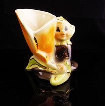 Vintage Elf vase / miniature Gnome figurine / novelty santa helper /  pixie spir - £43.26 GBP
