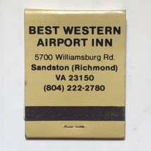 Best Western Airport Inn Richmond Virginia Hotel Match Book Matchbox - $4.95