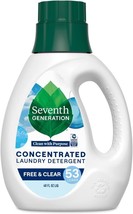 Seventh Generation Concentrated Laundry Detergent Liquid Free &amp; Clear Fragrance - £18.91 GBP