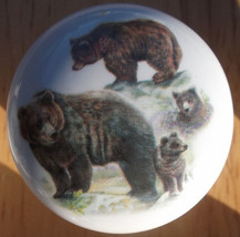 Ceramic Cabinet Knobs American Black Bear #1 Wildlife - £4.10 GBP