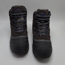 Khombu Mens 11 Fleet Hiking Trail Boots Blue Leather Lace Up Waterproof 146740 - £30.11 GBP