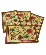 Fall Leaves Woven Place Mats Set of 4 13x19 inches Woven Jacquard - $14.84