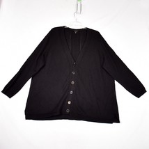 Talbots Women&#39;s Cardigan BlackButton Up Sweater  Size 3Xp - £20.13 GBP