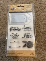 Many Thanks Tags Clear Stamp and Die Set by Momenta Art C 24666 R6 NEW! - £5.37 GBP