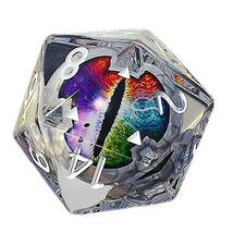 Polygonal Dice Glazed Bead Longan Crystal Gorgeous Dice Ornament Grey - £12.49 GBP
