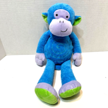 Manhattan Toy Co Plush Blue Monkey Floppy Lovey Stuffed Animal 14 inch - $13.59