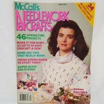 McCalls Needlework Crafts Magazine April 1990 Springtime Projects Crochet Knit  - $14.00