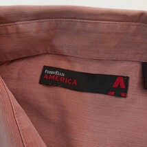 Perry Ellis America Men's Burnt Red Cotton Blend Button Up Shirt Long Sleeve XL image 4