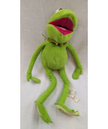 Disney Store Kermit the Frog Plush Muppets Stuffed Animal Toy 16&quot; Green - $220.32 MXN