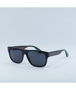 GUCCI GG0341S 001 Black And Green With Red Stripe/Grey 56-17-150 Sunglas... - €260,29 EUR