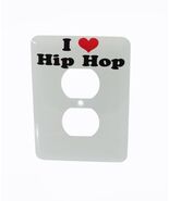 Outlet Cover 3d Rose I Love Hip Hop 2 Plug Outlet Cover 3.5 x 5 Inches - $3.46