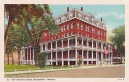 The Pavilion Hotel Montpelier Vermont VT Postcard C53 - £2.39 GBP