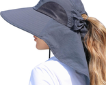 Womens Sun Hat Outdoor UV Protection Wide Brim Fishing Hat with Ponytail... - $31.64