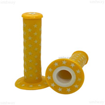 Bmx Grips Star design Old School Vintage NOS Handle Grips Bicycle Yellow - £9.51 GBP