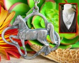 Vintage walking horse tennessee walker morgan pendant necklace figural thumb155 crop