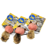 3 JW Cat Toy Catnip Squirrel Bat Me Play Time Crinkly Small 4in - $25.99