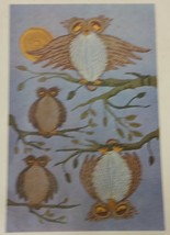 Needle n&#39; Nail Stitch and String Three Wise Owls 609 12&quot;x18&quot; Wall Hangin... - $49.49
