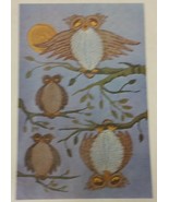 Needle n&#39; Nail Stitch and String Three Wise Owls 609 12&quot;x18&quot; Wall Hangin... - £38.87 GBP