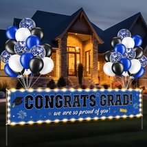 2024 Graduation Banner Party Decorations with LED Light, Graduation Cong... - £22.05 GBP