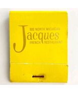 Jacques French Restaurant Vintage Matchbook Chicago Matches Unstruck E19F - $28.01 CAD