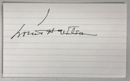 Louis H. Wilson (d. 2005) Signed Autographed 3x5 Index Card - Medal of Honor - £20.10 GBP