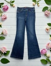 SPANX Seamed Front Pull-On Boot Cut Jeans size Large Blue Medium Wash - $41.57